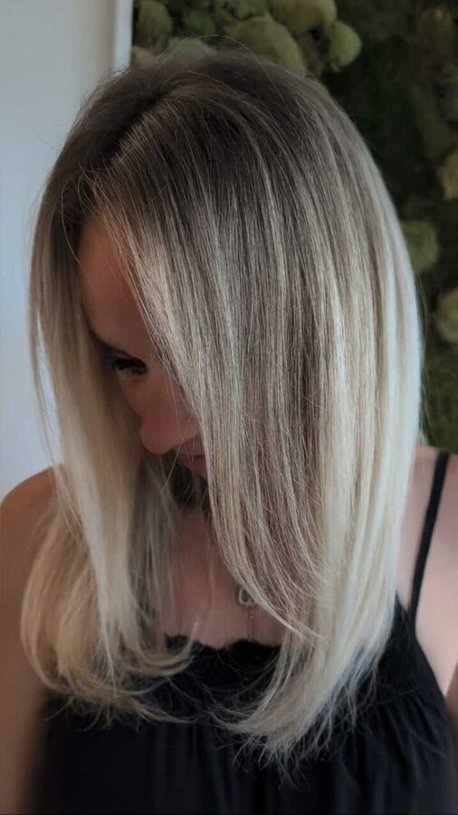 Natürliches Blond mit Highlights – Nachher
